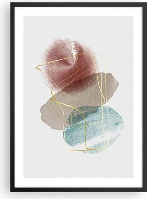 Produktbild von Gerahmtes Poster - Schwarzer Rahmen - Form Figur Abstraktion - 50x70 cm - Wand Bild - Wanddeko - Wandbilder - Kunstposter - Wandposter - Bilderrahmen - Bilder - Kunstdruck - P2BPA50x70-5057