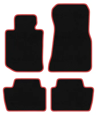 Immagine prodotto di Tappetini in moquette per BMW 4 G23 2021-2022 (cabrio) – set 4 pezzi, nero/rosso, su misura – Wielganizator CARLUX