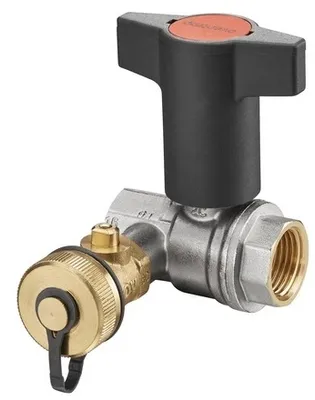 Produktbild von Oventrop Knebelgriff-Kugelhahn Optibal PN 16, Messing, mit Entleerung DN 20, 3/4" IG