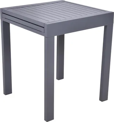 Produktbild von Gartentisch CELIA - Aluminium, Anthrazit, 65x65x75cm | Ausziehtisch Esstisch Wetterfest Outdoor Tisch