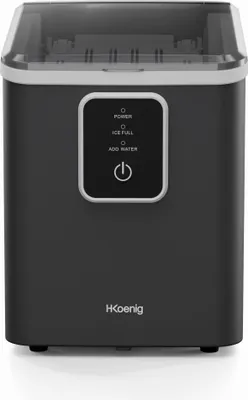 Immagine prodotto di Macchina per cubetti di ghiaccio H.Koenig KUB12 – 12 kg in 24 ore, portatile, compatta, silenziosa, 1 l, cubetti di ghiaccio in 6 minuti, paletta per il ghiaccio