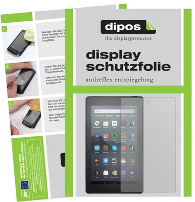 Produktbild von 2x Schutzfolie für Amazon Fire 7 Tablet (2019) matt Displayschutzfolie Display
