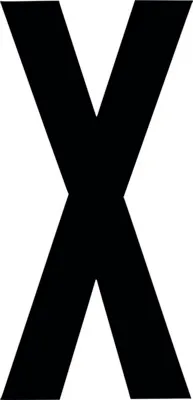 Produktbild von Klebebuchstabe "X" schwarz 100 mm