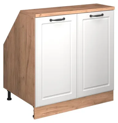 Produktbild von Dachschrägenschrank Vicco Rion Weiß Landhaus 80 x 81.6 cm mit 2 Türen, Schrankkorpus 60 cm Tiefe, Model 60318