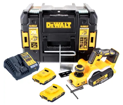 Produktbild von DeWalt DCP 580 D2 Akku Hobel 18V 82mm + 2x Akku 2,0Ah + Ladegerät + TSTAK