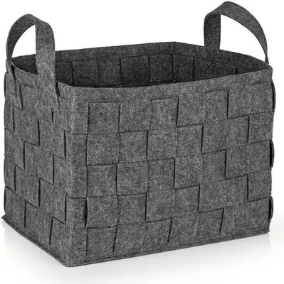 Produktbild von N8WERK Filz-Aufbewahrungstasche L - 40 x 30 x 30 cm - Dunkelgrau