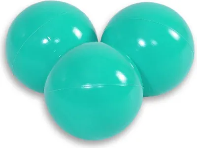 Obrázek produktu pro Plastové míčky - míčky na hraní - bezpečné pro děti - 50 kusů - 7 cm - tyrkysové