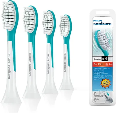 Image de Philips Sonicare For Kids HX6044 - Têtes de brosse de rechange - pour brosse à dents - Super Fresh Blue Paquet de 4