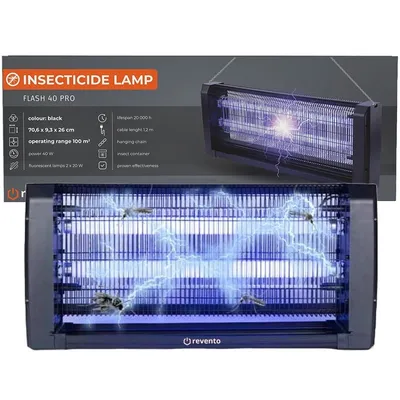 Produktbild von REVENTO® Flash Pro 40 – Elektrická UV lampa na hmyz, 40 W, 150 m², bezpečná pro děti i zvířata