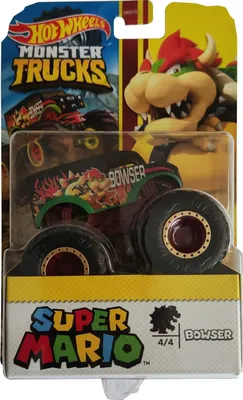 Produktbild von Mattel GKD19 Hot Wheels Monster Trucks Super Mario Charakter Actioncar Bowser 4/4 für Kinder