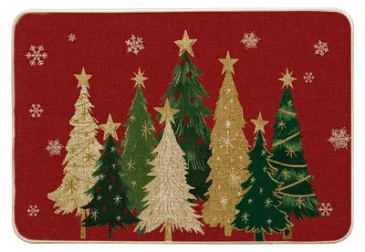 Deurmat Weihnachten Sterne Bäume 40x60 cm