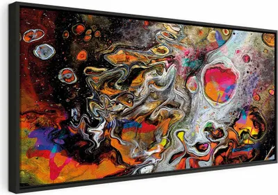 Produktbild von Italienischer Leinwand Leinwandbild - Paint Universe (1 Part) Wide 100x50 cm Abstrakt a-A-0419-b-a