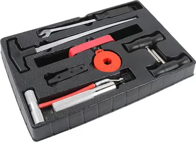 Productafbeelding van Set voor het verwijderen van een autoruit. Verwijderingsset voor glas, reparatietool met ergonomische handgreep, zwart