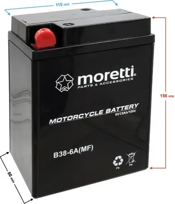 Immagine prodotto di Moretti 6V AGM (Gel) Batterie MB38-6A / B38-6A
