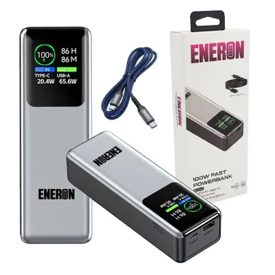 Zdjęcie produktu dla MOCNY POWERBANK ENERON SZYBKIE ŁADOWANIE 20000mAh USB-C 100W do LAPTOPA TELEFONU