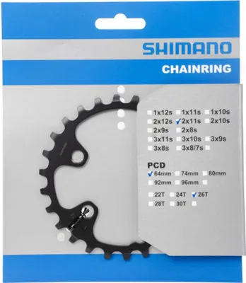 Zdjęcie produktu dla Tarcza łańcuchowa SHIMANO Shimano Deore 26Z 2x11 0