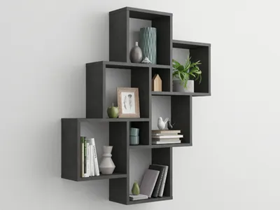 Produktbild von Wandregal Dekoregal Hängeregal Holzregal Bücherregal Regal "Annaliese I" Matera