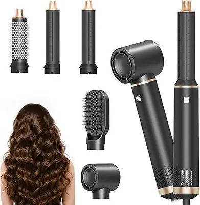 Obrázok produktu pre Hairstyler, kefa s fénom pre ženy, Airstyler s fénom, vyrovnávanie, automatická kulma, žehlička na vlasy, kefa s fénom, Ionen Air Styler