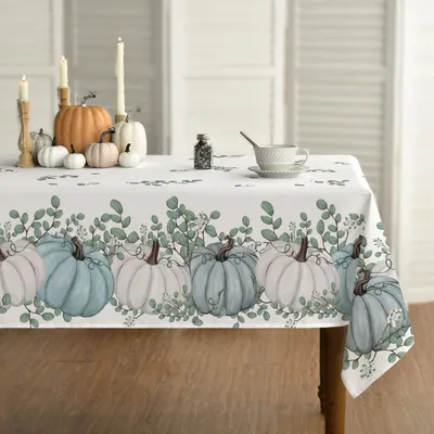 Obrázok produktu pre Obrus Horaldaily 84 x 84 cm Štvorcový vzor v modrých tekviciach