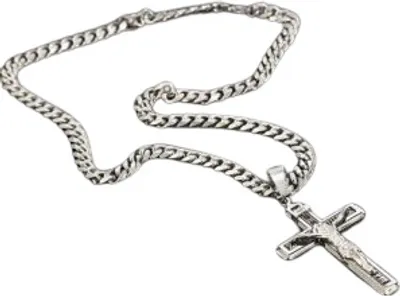 Obrázok produktu pre Náhrdelník kríž z nerezovej ocele Ježiš kríž prívesok náhrdelník - CRUCIFIXCHAIN