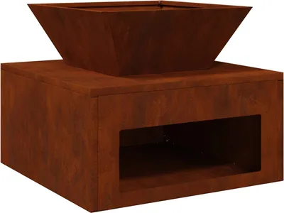 Produktbild von vidaXL Feuerstelle Rostig 50 x 50 x 40 cm Wetterfeststahl