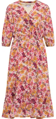 Produktbild von SIDONA Damen Midikleid mit Blumenprint 10523350-SI01, WOLLWEISS Mehrfarbig, M