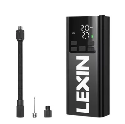 Zdjęcie produktu dla Inteligentna sprężarka powietrza Lexin P5, przenośna pompka do opon, akumulator 5000 mAh, cyfrowy manometr do 150 PSI, automatyczne wyłączanie
