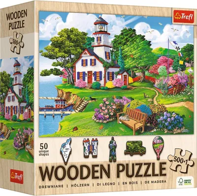 Produktbild von Trefl, Sommer Oase - 500+1 Teile Holzpuzzle