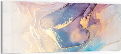 Produktbild von DEQORI Glasbild Echtglas 150x60 cm 'Marmorgrafik in Pastell' Wandbild Bild modern Deko