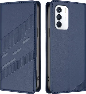 Produktbild von Hülle für Infinix Zero 5G 2023, Kunstleder Brieftaschen Handyhülle mit Kartenfach und Standfunktion Blau