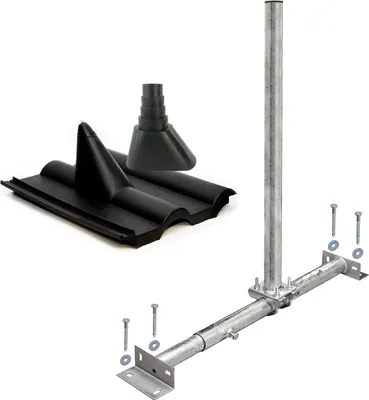 Produktbild von PremiumX X100-48F Dachsparrenmasthalter feuerverzinkt Frankfurter Set schwarz