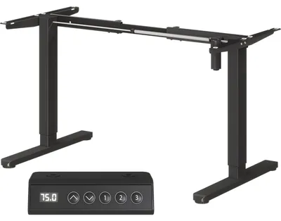 Image de Bureau électrique réglable en hauteur, blanc - Capacité de charge de 70 kg