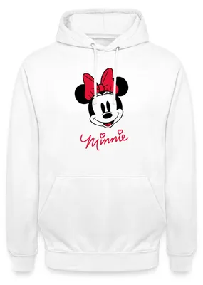 Produktbild von Mickey & Minnie Schriftzug Uni Hoodie, L, Weiß