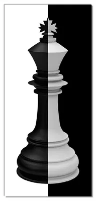 Produktbild von Wallario selbstklebende Türtapete 93 x 205 cm - Schachfigur schwarz-weiß - Abwischbar, rückstandsfrei zu entfernen