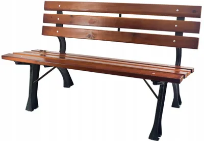 Image de Banc de jardin Banc de jardin en bois 118x52cm Métal Bois Banc de jardin Banc de meubles Marron