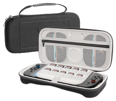 Obrázek produktu pro Pevné cestovní pouzdro pro konzoli Switch 2 s 10 přihrádkami na hry a ochrannou fólií, černé