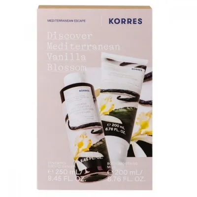Produktbild von Korres Vanilla Blossom Set Körperreiniger 250 ml + Körperglättungsmilch 200 ml