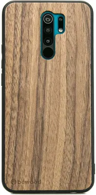 Produktbild von Holzhülle Bewood für Xiaomi Redmi 9, Amerikanischer Nussbaum