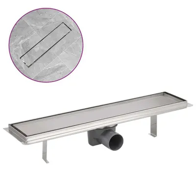 Immagine prodotto di vidaXL Canale doccia 530x140 mm in acciaio inox