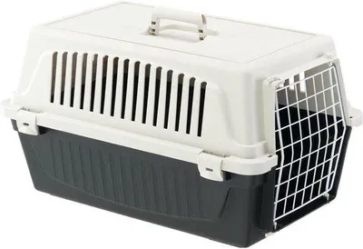 Obrázok produktu pre Malá prepravná klietka 8 kg, vetraná klietka, 37 x 58 x 32 cm, čierna