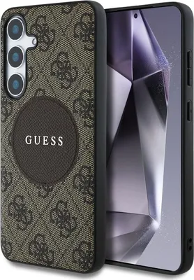 Obrázok produktu pre Guess 4G Circle Classic Logo MagSafe (GUHMS25SP4PGRSGW) kryt pre Samsung Galaxy S25 – Hnedý