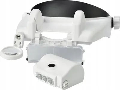 Image de Verk 09127 Loupe frontale avec éclairage LED (1,5x, 2x, 2,5x, 3x, 3,5x, 8x)