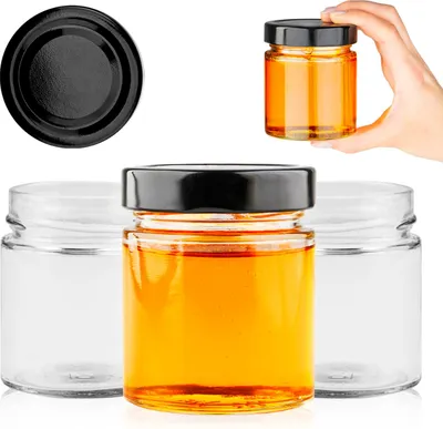 Zdjęcie produktu dla 10x Słoiki szklane 225 ml na miód, syropy, dżem, konfitury - Słoiki do pasteryzacji, wekowania i przechowywania żywności
