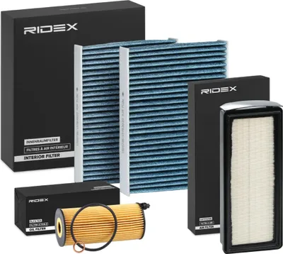 Produktbild von RIDEX Filterset Inspektionspaket Filtersatz für BMW 5 Touring (F11) 5 Limousine (F10) 7 (F01, F02, F03, F04) 5 GT (F07) 6 Gran Coupe (F06)