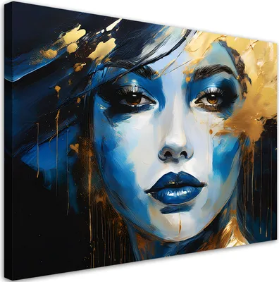 Produktbild von Feeby - Leinwand Bilder - Weiblicher Glamour Abstraktion - 45x30 cm - Deko Wohnzimmer - Wandbilder Schlafzimmer - Deko Aesthetic - Wand Deko - Leinwand Groß - Deko Zimmer - Leinwandbilder XXL