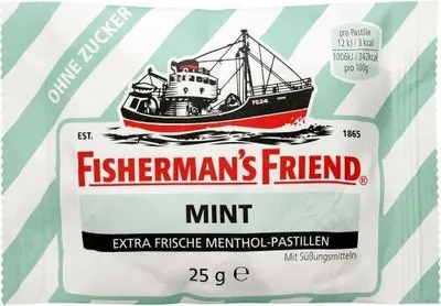 Obrázek produktu pro Fishermans Friend Mint čerstvé mentolové pastilky bez cukru 25g