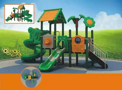 Productafbeelding van Speeltuin, speeltoestel, glijbaan, klimtoestel, speelhuis, speelplaats, tuin