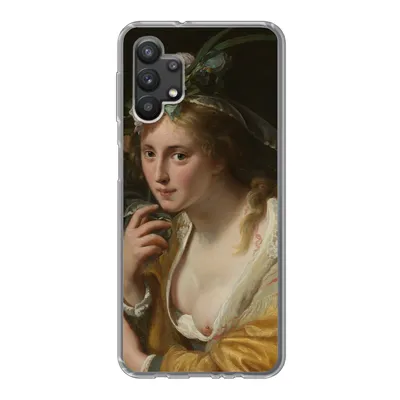 Produktbild von MuchoWow® Handyhülle Schutzhülle Hülle für Samsung Galaxy A32 5G Eine Hirtin - Gemälde von Paulus Moreelse Silikon Softcase Handy Hülle - Softcase