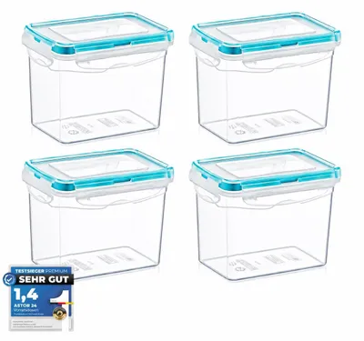 Produktbild von Frischhaltedose Gefrierdosen Vorratsdosen 4er Set 900 ml Aufbewahrung Mealprep Behälter