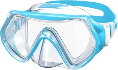 Produktbild von Taucherbrille Kinder Schwimmbrille Schnorchelmaske 180° Panorama HD Antifog 4-16